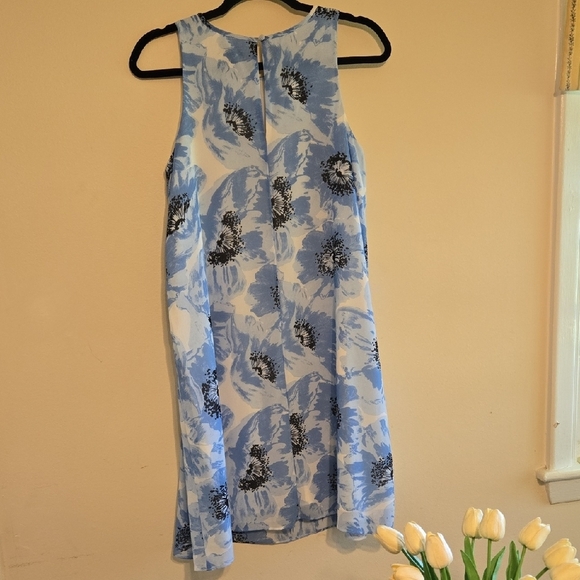 Ann Taylor Factory Blue and White Scoop Neck Sundress. It Is Fully Lined P2P 18 - Picture 4 of 4